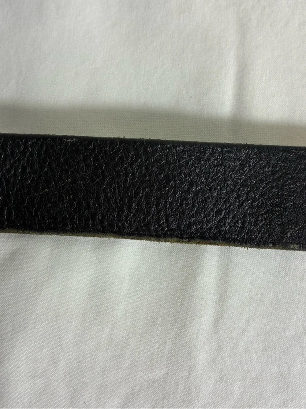 Classic Black Leather Solid Brass Buckle 42” long unisex